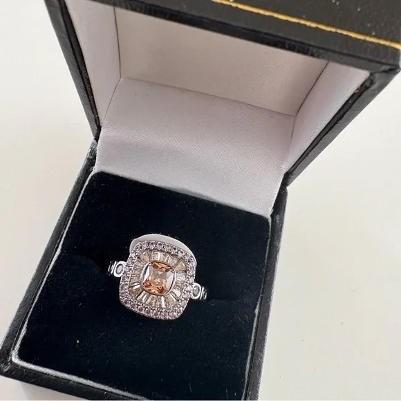 Bomb Party The Grand Prize Ring RG46437 Brown Tourmaline CZ Hematite Plating - Picture 3 of 6